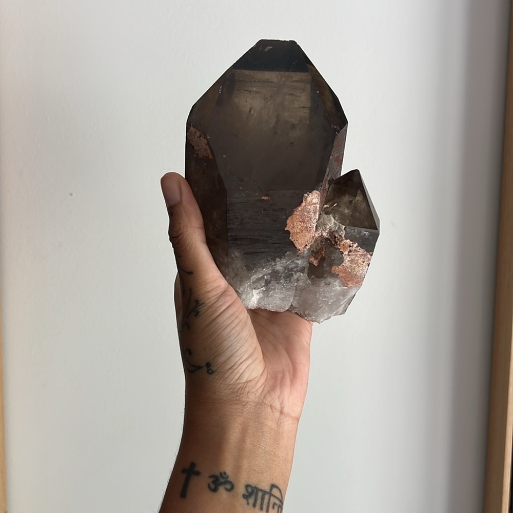 XL Elestial Smokey Quartz Crystal Cluster